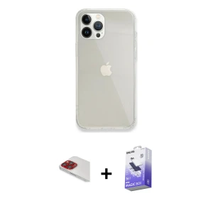 ieg™ iPhone 13 Pro Max Kılıf Vadi Asil Prime - Siyah Bilvis 5in1 5D Magic Hayalet Cam Ekran Koruyucu + Pers Alüminyum Kamera Lens - KI