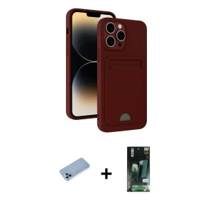 ieg™ iPhone 13 Pro Max Kılıf Vadi Çizgi Prime - Şeffaf 360 Full Body Arka Koruyucu + Shine Kamera Lens Koruma Cam - MI