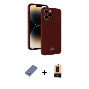 ieg™ iPhone 13 Pro Max Kılıf Vadi Çizgi Prime - Şeffaf Maxco Cam Ekran Koruyucu + Metal Kamera Lens Koruma Cam - AKYL