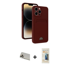 ieg™ iPhone 13 Pro Max Kılıf Vadi Çizgi Prime - Siyah 6D Mat Seramik Hayalet Nano Ekran Koruyucu + Rainbow Kamera Lens Koruma Cam - REGD