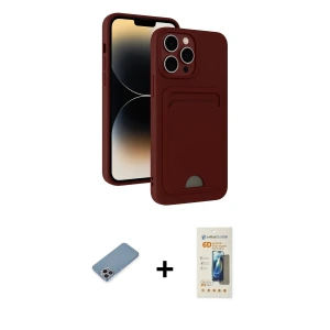 ieg™ iPhone 13 Pro Max Kılıf Vadi Çizgi Prime - Siyah 6D Mat Seramik Hayalet Nano Ekran Koruyucu + Shine Kamera Lens Koruma Cam - GI
