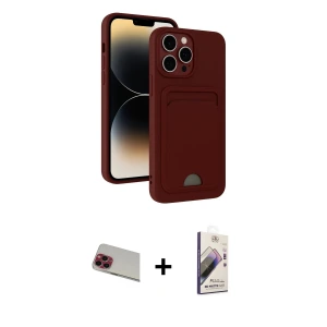 ieg™ iPhone 13 Pro Max Kılıf Vadi Çizgi Prime - Siyah Bilvis 3D Mat Cam Ekran Koruyucu + Rainbow Kamera Lens Koruma Cam - KI