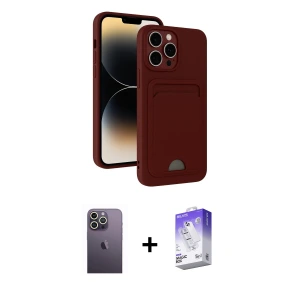 ieg™ iPhone 13 Pro Max Kılıf Vadi Çizgi Prime - Siyah Bilvis 5in1 3D Magic Cam Ekran Koruyucu + Neon Fosforlu Kamera Lens - BZ