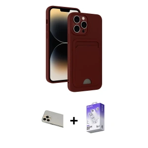 ieg™ iPhone 13 Pro Max Kılıf Vadi Çizgi Prime - Siyah Bilvis 5in1 3D Magic Cam Ekran Koruyucu + Rainbow Kamera Lens Koruma Cam - REGD