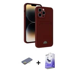 ieg™ iPhone 13 Pro Max Kılıf Vadi Çizgi Prime - Siyah Bilvis 5in1 5D Magic Hayalet Cam Ekran Koruyucu + Renkli Kamera Lens Koruma Cam - SI