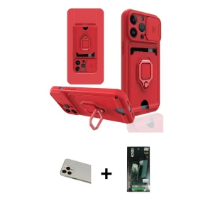ieg™ iPhone 13 Pro Max Kılıf Vadi Form Prime - Şeffaf 360 Full Body Arka Koruyucu + Rainbow Kamera Lens Koruma Cam - REGD
