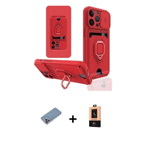 ieg™ iPhone 13 Pro Max Kılıf Vadi Form Prime - Şeffaf Maxco Cam Ekran Koruyucu + Shine Kamera Lens Koruma Cam - PE