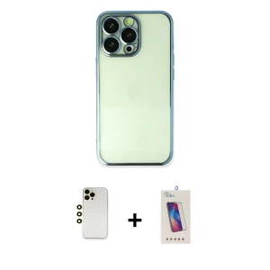 ieg™ iPhone 13 Pro Max Kılıf Vadi Minimal - Siyah Joko 5D Cam + Shine Kamera Lens - GD