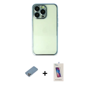 ieg™ iPhone 13 Pro Max Kılıf Vadi Minimal - Siyah Joko 5D Cam + Shine Kamera Lens Koruma Cam - GI