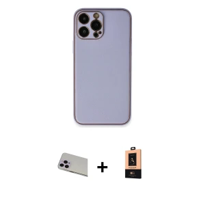ieg™ iPhone 13 Pro Max Kılıf Yadigar Klasik - Şeffaf Maxco Cam Ekran Koruyucu + Rainbow Kamera Lens Koruma Cam - MR