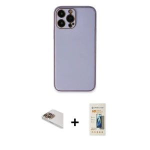 ieg™ iPhone 13 Pro Max Kılıf Yadigar Klasik - Siyah 6D Mat Seramik Hayalet Nano Ekran Koruyucu + Pers Alüminyum Kamera Lens - GD