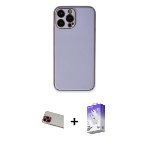 ieg™ iPhone 13 Pro Max Kılıf Yadigar Klasik - Siyah Bilvis 5in1 3D Magic Cam Ekran Koruyucu + Rainbow Kamera Lens Koruma Cam - KI