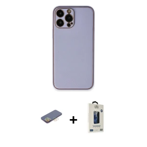 ieg™ iPhone 13 Pro Max Kılıf Yadigar Klasik - Siyah Bilvis Hayalet Cam Ekran Koruyucu + Renkli Kamera Lens Koruma Cam - SI