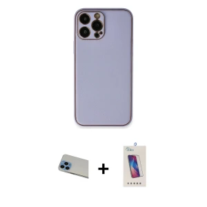 ieg™ iPhone 13 Pro Max Kılıf Yadigar Klasik - Siyah Joko 5D Cam + Rainbow Kamera Lens Koruma Cam - MI