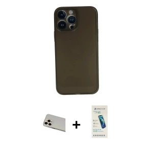 ieg™ iPhone 13 Pro Max Kılıf Yadigar Yansıma Serisi - Şeffaf Pasifik Cam Ekran Koruyucu + Rainbow Kamera Lens Koruma Cam - REGD