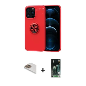 ieg™ iPhone 13 Pro Max Kılıf Yankı Form Prime - Şeffaf 360 Full Body Arka Koruyucu + Pers Alüminyum Kamera Lens - GD