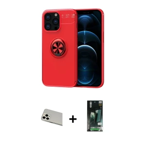 ieg™ iPhone 13 Pro Max Kılıf Yankı Form Prime - Şeffaf 360 Full Body Arka Koruyucu + Rainbow Kamera Lens Koruma Cam - BZ
