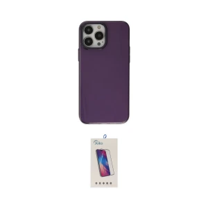 ieg™ iPhone 13 Pro Max Kılıf Zirve Doku Koleksiyonu - Siyah Joko 5D Cam