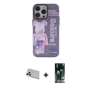 ieg™ iPhone 13 Pro Max Kılıf Zirve Form Özel Seri - Şeffaf 360 Full Body Arka Koruyucu + Rainbow Kamera Lens Koruma Cam - BZ
