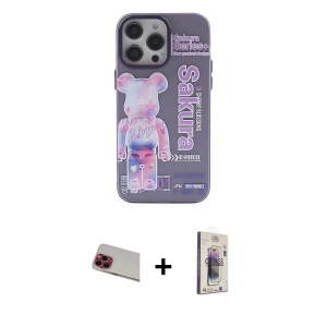 ieg™ iPhone 13 Pro Max Kılıf Zirve Form Özel Seri - Siyah Bilvis 3D Cam Ekran Koruyucu + Rainbow Kamera Lens Koruma Cam - KI