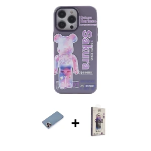 ieg™ iPhone 13 Pro Max Kılıf Zirve Form Özel Seri - Siyah Bilvis 3D Cam Ekran Koruyucu + Shine Kamera Lens Koruma Cam - PE