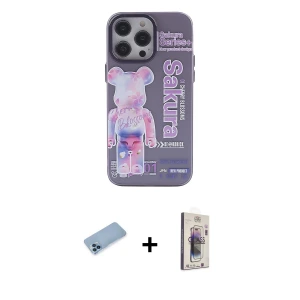 ieg™ iPhone 13 Pro Max Kılıf Zirve Form Özel Seri - Siyah Bilvis 3D Cam Ekran Koruyucu + Shine Kamera Lens Koruma Cam - MI