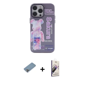 ieg™ iPhone 13 Pro Max Kılıf Zirve Form Özel Seri - Siyah Bilvis 3D Mat Cam Ekran Koruyucu + Shine Kamera Lens Koruma Cam - GI