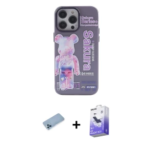 ieg™ iPhone 13 Pro Max Kılıf Zirve Form Özel Seri - Siyah Bilvis 5in1 5D Magic Hayalet Cam Ekran Koruyucu + Shine Kamera Lens Koruma Cam - MI