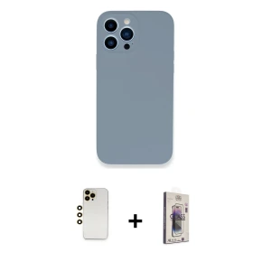 ieg™ iPhone 13 Pro Max Kılıf Zirve Modern Özel Seri - Siyah Bilvis 3D Cam Ekran Koruyucu + Shine Kamera Lens - GD