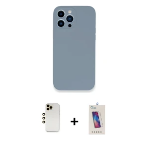ieg™ iPhone 13 Pro Max Kılıf Zirve Modern Özel Seri - Siyah Joko 5D Cam + Shine Kamera Lens - GD