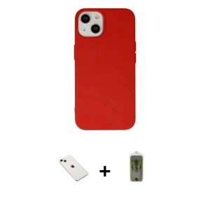 ieg™ iPhone 14 Kılıf Ahenk Serisi - Siyah Joko Magic 5D Hayalet Cam + Diamond Kamera Lens - KI