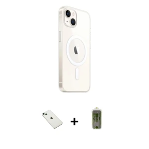 ieg™ iPhone 14 Kılıf Ahenk Yansıma Prime - Siyah Joko Magic 5D Hayalet Cam + Diamond Kamera Lens - YL