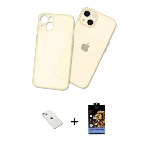 ieg™ iPhone 14 Kılıf Atlas Minimal Prime - Siyah Buffer Hayalet Cam Ekran Koruyucu + Diamond Kamera Lens - SABE