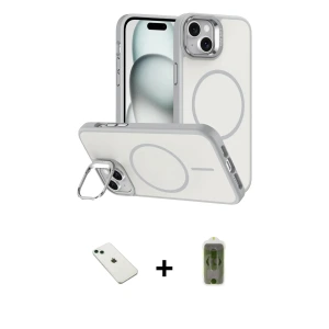 ieg™ iPhone 14 Kılıf Çekirdek Klasik - Siyah Joko Magic 5D Hayalet Cam + Diamond Kamera Lens - YL