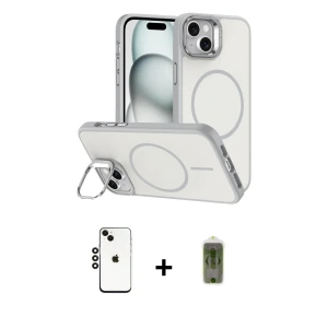 ieg™ iPhone 14 Kılıf Çekirdek Klasik - Siyah Joko Magic 5D Hayalet Cam + Shine Kamera Lens - SH