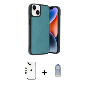 ieg™ iPhone 14 Kılıf Kıvılcım Işık Serisi - Siyah Joko Magic 5D Cam + Shine Kamera Lens - GD