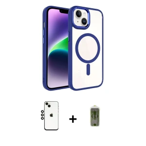 ieg™ iPhone 14 Kılıf Kıvılcım Prime - Siyah Joko Magic 5D Hayalet Cam + Shine Kamera Lens - SH