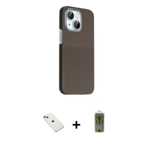 ieg™ iPhone 14 Kılıf Kozmos Klasik Prime - Siyah Joko Magic 5D Hayalet Cam + Diamond Kamera Lens - KI