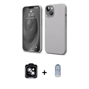 ieg™ iPhone 14 Kılıf Kozmos Yansıma Özel Seri - Siyah Joko Magic 5D Cam + PVD Metal Kamera Lens - MI