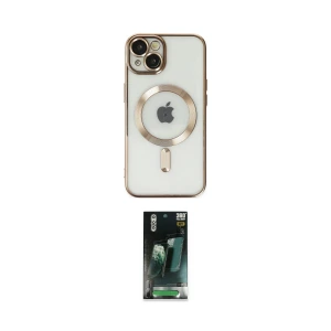 ieg™ iPhone 14 Kılıf Nova Işık Özel Seri - Şeffaf 360 Full Body Arka Koruyucu