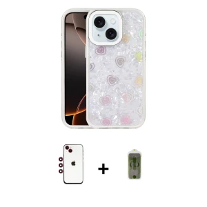 ieg™ iPhone 14 Kılıf Odak Prime - Siyah Joko Magic 5D Hayalet Cam + Shine Kamera Lens - KI