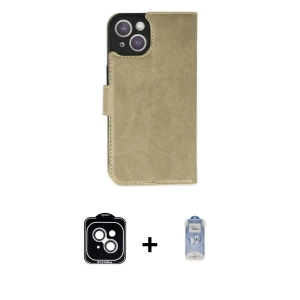 ieg™ iPhone 14 Kılıf Siluet Işık Serisi - Siyah Joko Magic 5D Cam + PVD Metal Kamera Lens - GS