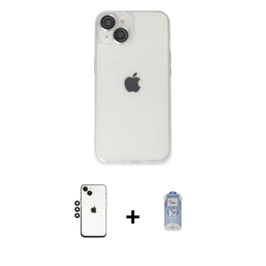 ieg™ iPhone 14 Kılıf Ufuk Minimal Özel Seri - Siyah Joko Magic 5D Cam + Shine Kamera Lens - SH