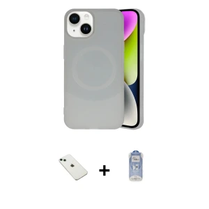 ieg™ iPhone 14 Kılıf Ufuk Serisi - Siyah Joko Magic 5D Cam + Diamond Kamera Lens - YL