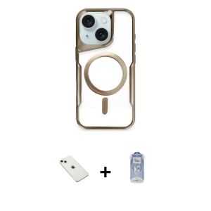 ieg™ iPhone 14 Kılıf Yadigar Klasik Özel Seri - Siyah Joko Magic 5D Cam + Diamond Kamera Lens - YL