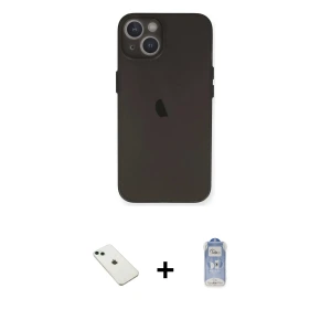 ieg™ iPhone 14 Kılıf Yadigar Yansıma Serisi - Siyah Joko Magic 5D Cam + Diamond Kamera Lens - YL