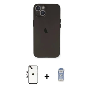 ieg™ iPhone 14 Kılıf Yadigar Yansıma Serisi - Siyah Joko Magic 5D Cam + Shine Kamera Lens - GI