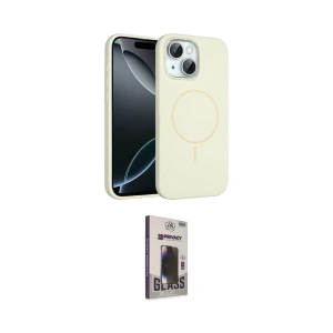 ieg™ iPhone 14 Kılıf Yankı Form Serisi - Siyah Bilvis Hayalet Cam Ekran Koruyucu
