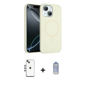 ieg™ iPhone 14 Kılıf Yankı Form Serisi - Siyah Joko Magic 5D Cam + Shine Kamera Lens - GI
