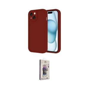 ieg™ iPhone 14 Kılıf Yankı Yansıma Özel Seri - Siyah Bilvis 3D Cam Ekran Koruyucu
